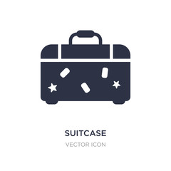 suitcase icon on white background. Simple element illustration from Blogger and influencer concept.