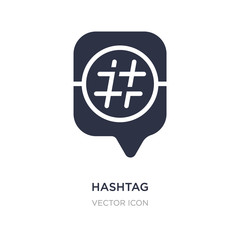Obraz premium hashtag icon on white background. Simple element illustration from Blogger and influencer concept.