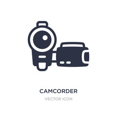 camcorder icon on white background. Simple element illustration from Blogger and influencer concept.