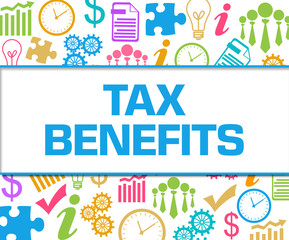 Tax Benefits Colorful Business Texture Square 