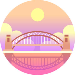 Harbour bridge gradient illustration