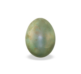Dyed Easter egg on white background