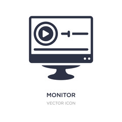 monitor icon on white background. Simple element illustration from Blogger and influencer concept.