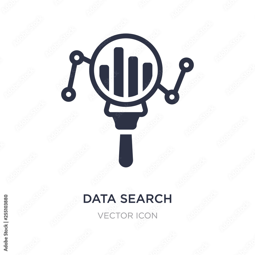 Poster data search interface icon on white background. simple element illustration from business concept.