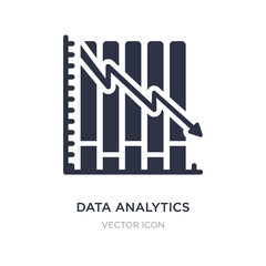 data analytics descendant graphic icon on white background. Simple element illustration from Business concept.