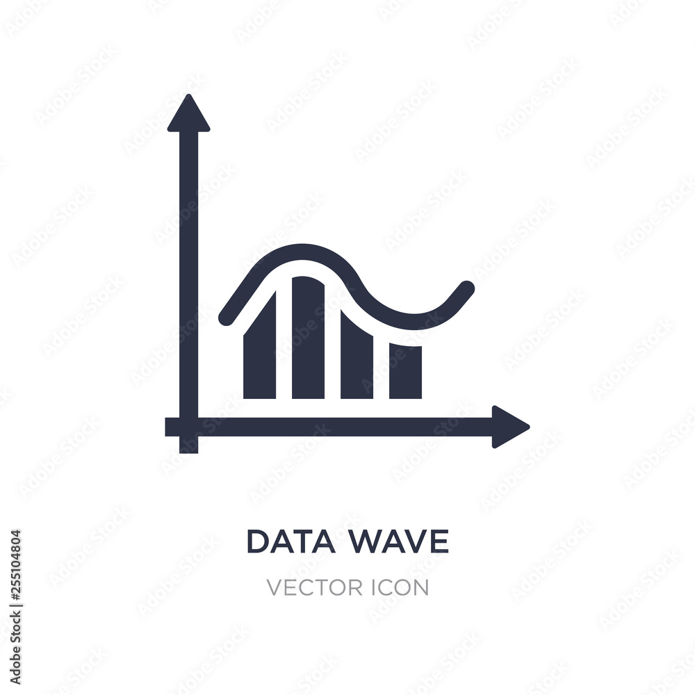 Poster data wave icon on white background. simple element illustration from business and analytics concept.