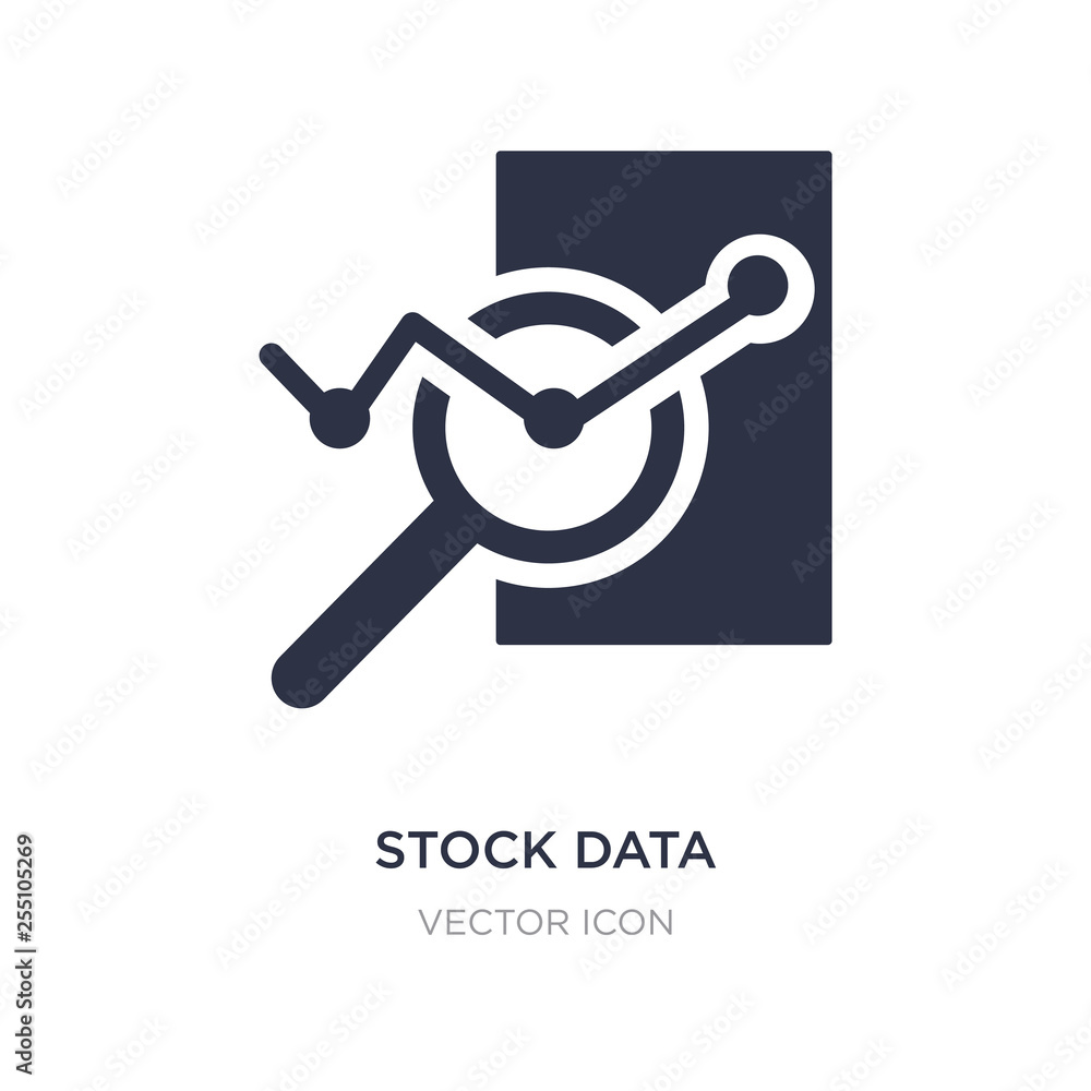 Poster stock data analysis icon on white background. simple element illustration from business and analytic