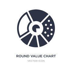 round value chart icon on white background. Simple element illustration from Business and analytics concept.