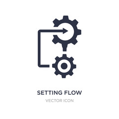 setting flow interface icon on white background. Simple element illustration from Business and analytics concept.