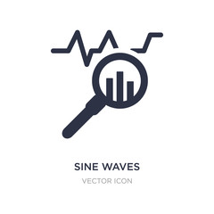 sine waves analysis icon on white background. Simple element illustration from Business and analytics concept.