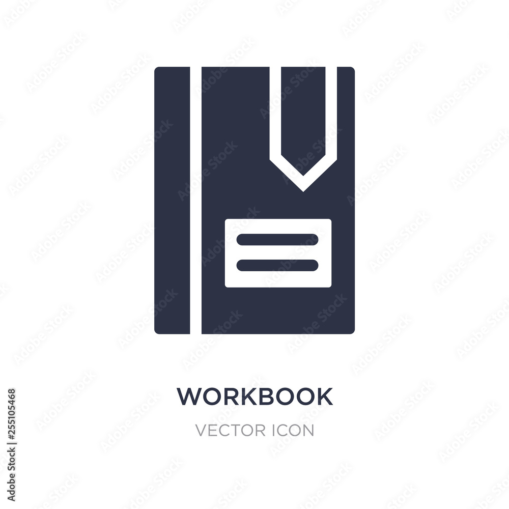 Poster workbook icon on white background. simple element illustration from business and analytics concept.