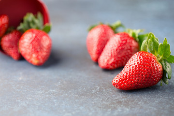 Red fresh strawberries