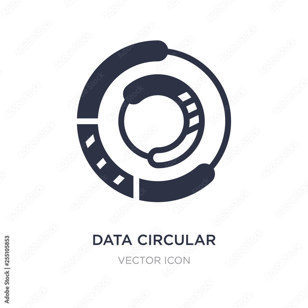 Poster data circular chart icon on white background. simple element illustration from business and finance 