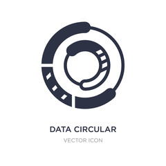 data circular chart icon on white background. Simple element illustration from Business and finance concept.
