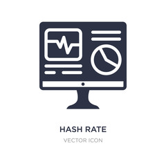 Fototapeta premium hash rate icon on white background. Simple element illustration from Business and finance concept.