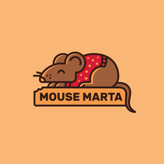 Mouse Marta. Logo template.