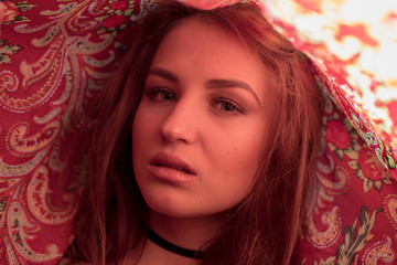 young girl on a shooting day