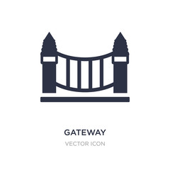 gateway icon on white background. Simple element illustration from City elements concept.