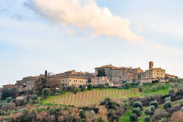 Fototapeta na wymiar Medieval village of Castelnuovo dell'Abate