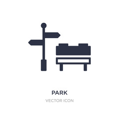 park icon on white background. Simple element illustration from City elements concept.