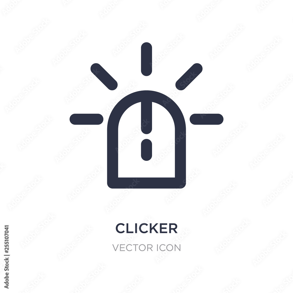 Poster clicker icon on white background. simple element illustration from cursor concept.