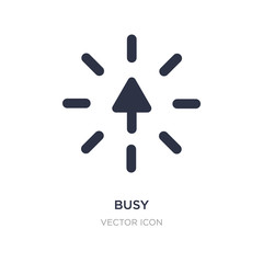 busy icon on white background. Simple element illustration from Cursor concept.