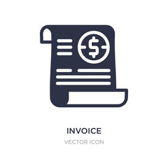 invoice icon on white background. Simple element illustration from Digital economy concept.