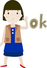 the girl say, I'm ok.