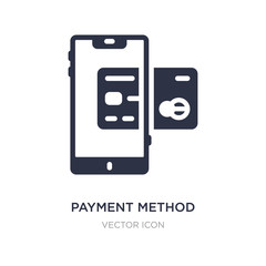 payment method icon on white background. Simple element illustration from Digital economy concept.