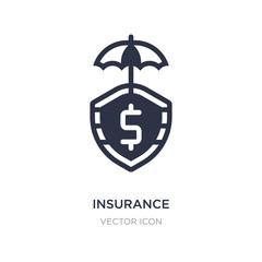 insurance icon on white background. Simple element illustration from Digital economy concept.