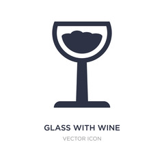 glass with wine icon on white background. Simple element illustration from Drinks concept.