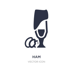 ham icon on white background. Simple element illustration from Drinks concept.