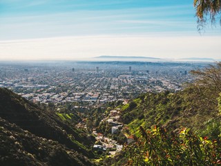 Panorama of Los Angeles from the hill