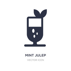 mint julep icon on white background. Simple element illustration from Drinks concept. - obrazy, fototapety, plakaty