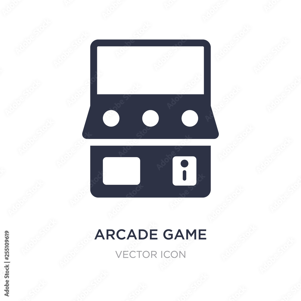 Poster arcade game icon on white background. simple element illustration from entertainment and arcade conc