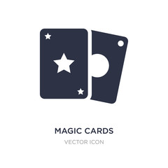 magic cards icon on white background. Simple element illustration from Entertainment and arcade concept.