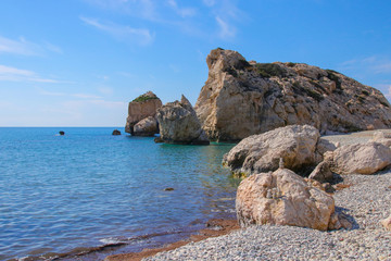 Petra-tou-Romiou - place of Afrodita birth on Cyprus (with Stone stacking)