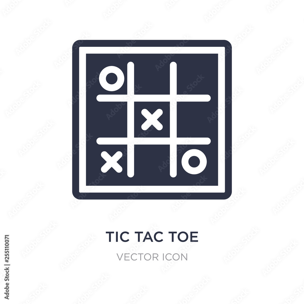Poster tic tac toe icon on white background. simple element illustration from entertainment and arcade conc