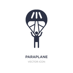 paraplane icon on white background. Simple element illustration from Entertainment and arcade concept.