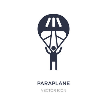paraplane icon on white background. Simple element illustration from Entertainment and arcade concept.