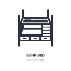 bunk bed icon on white background. Simple element illustration from Furniture concept.