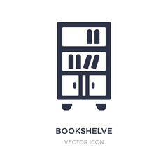 bookshelve icon on white background. Simple element illustration from Furniture concept.