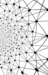 Line and dot pattern background. Communication concept.