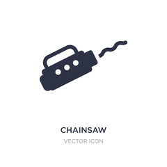 chainsaw icon on white background. Simple element illustration from Future technology concept.