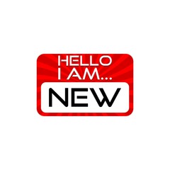 Hello I Am New, New Employee Member Introduction Hello Nametag 