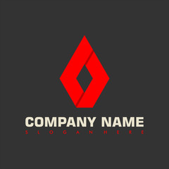 Abstract Business Triangular Vector Logo Concept