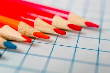 colored pencils bilateral in the set 