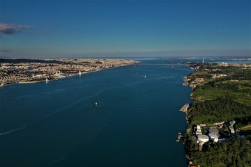 Lissabon in Portugal aus der Luft