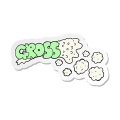 sticker of a gross cartoon