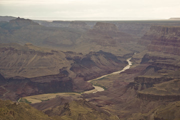 Fototapeta na wymiar colorado river flowing through grand canyon arizona